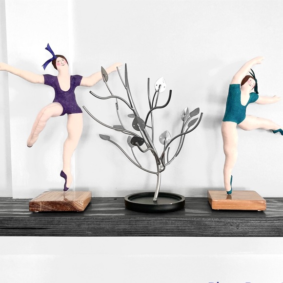 Decor lot Ballerina & Jewelry Tree Jewelry stand Home Decoe Lot of 3 - Picture 3 of 14